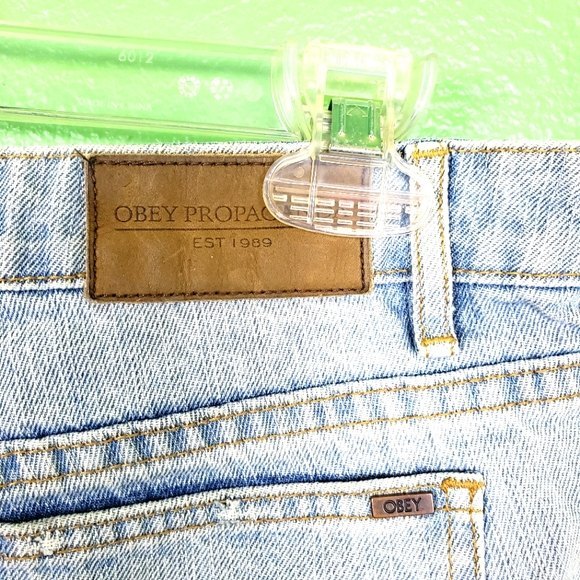 Obey Propaganda Distressed Cutoff Lace Short shorts size 28 - Picture 11 of 11